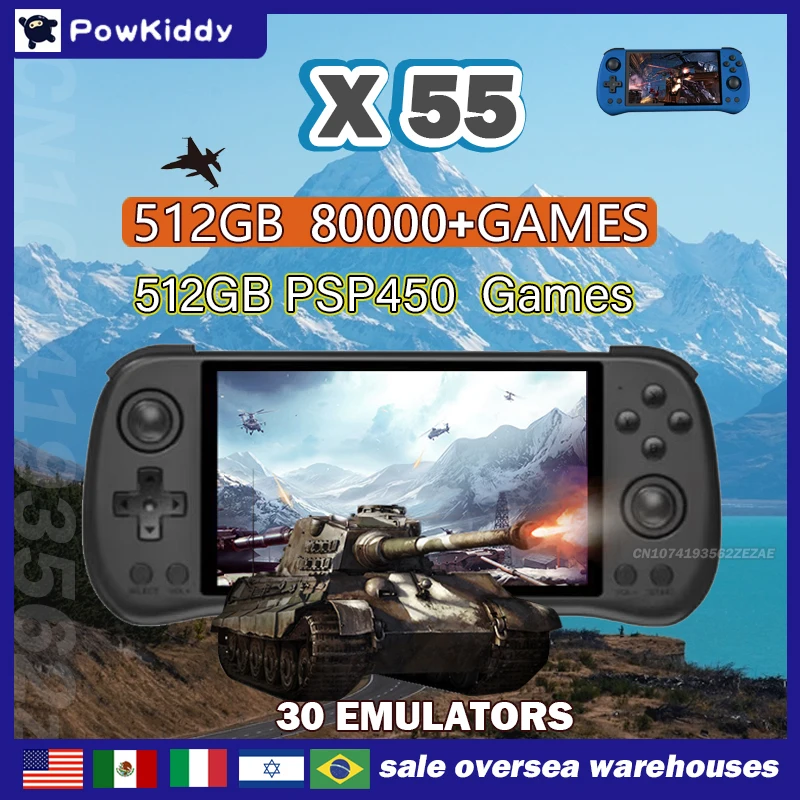 80000Games 512G POWKIDDY X55 5 - Gaming Console Sale ulasan dan harga