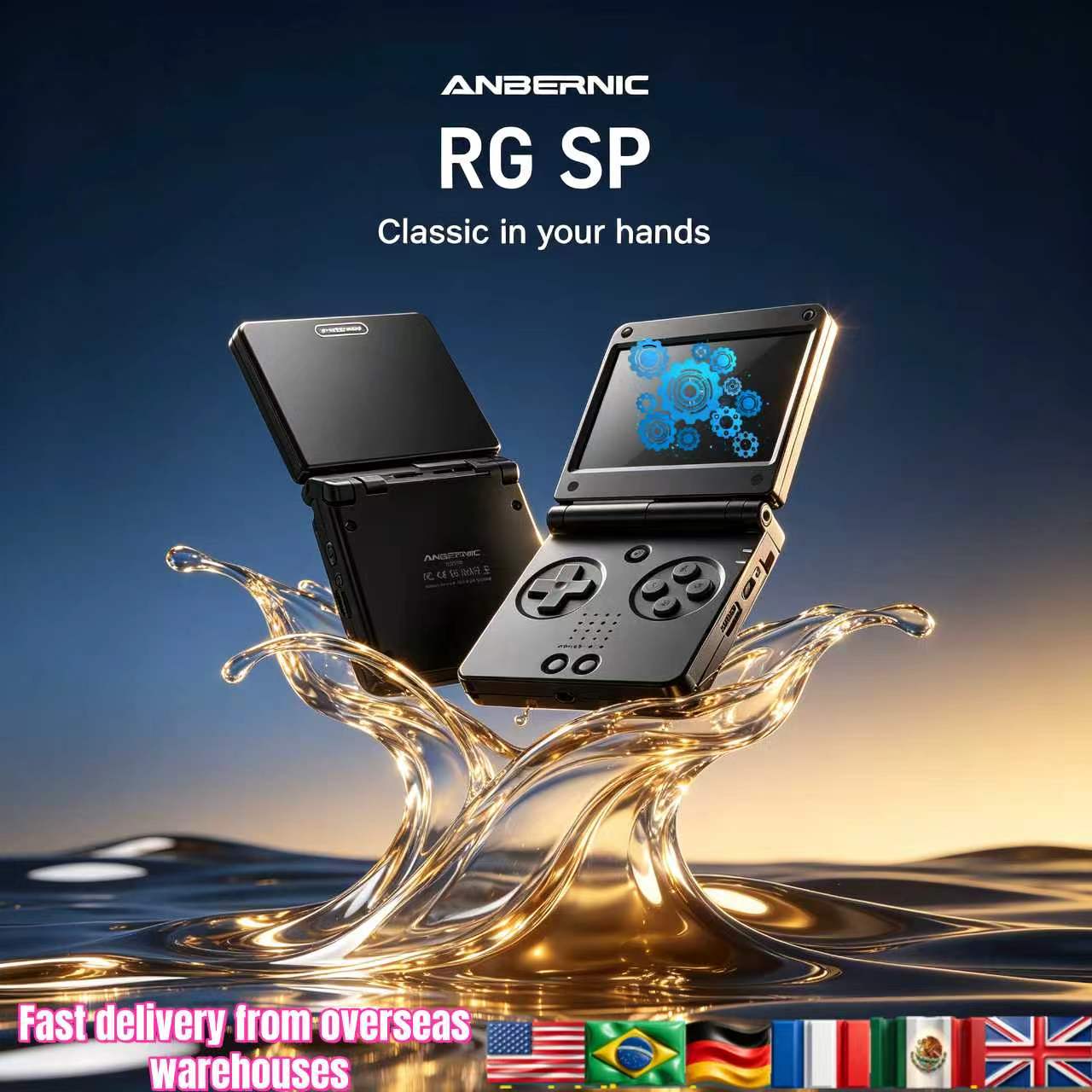 Anbernic RGSP Flip Classic Han - Gaming Console Retro Handheld ulasan dan harga