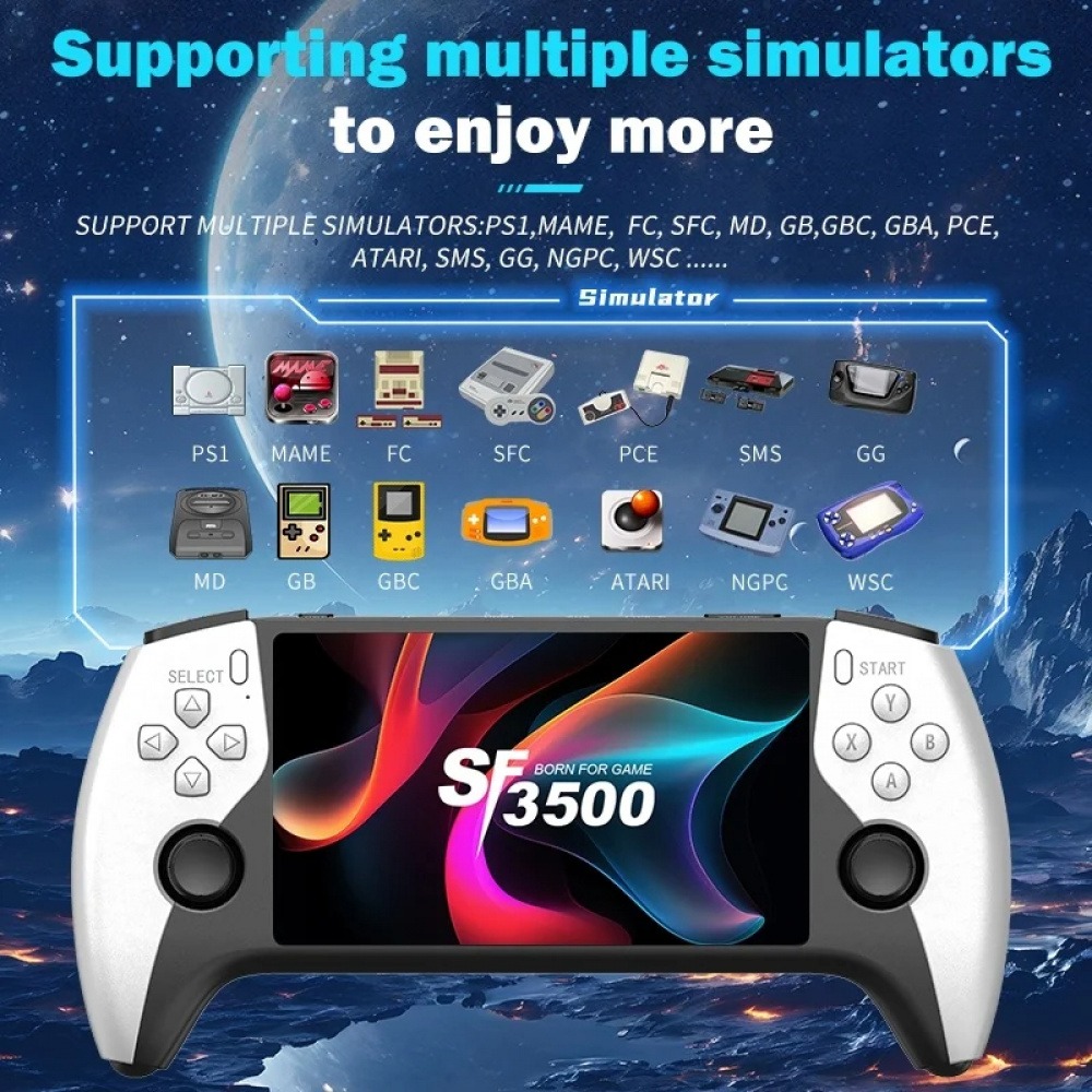 SF3500 5-inch Large Screen Dua - Q21 Gaming Console ulasan dan harga