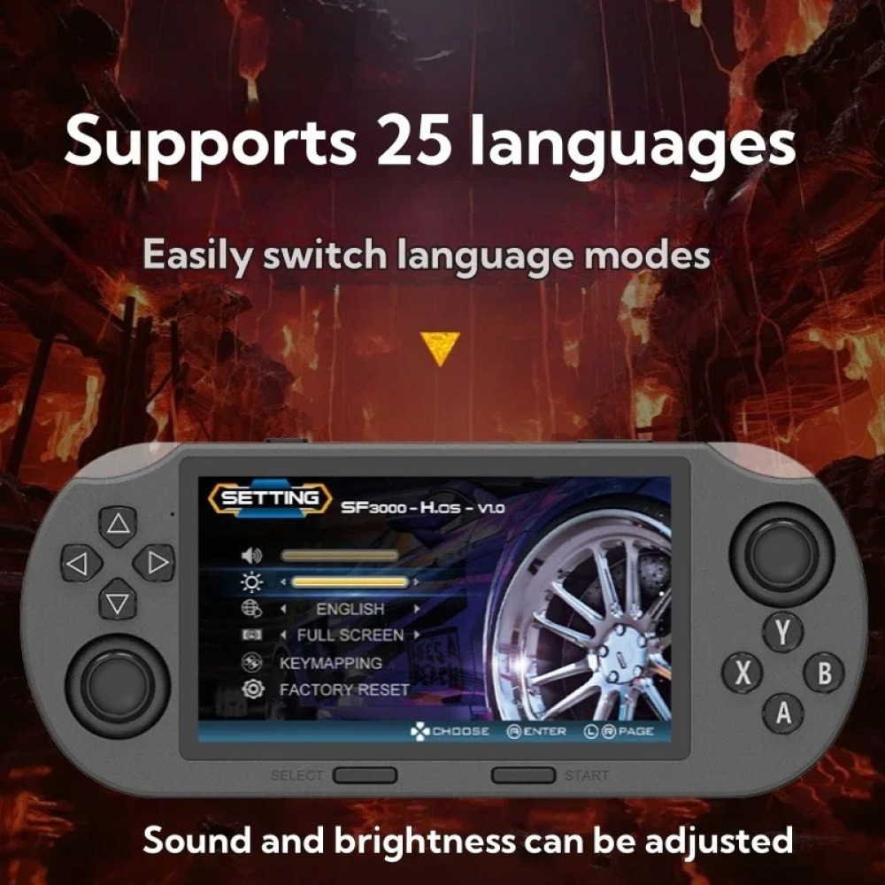 SF3000 Retro Handheld Game Con - Q21 Gaming Console ulasan dan harga